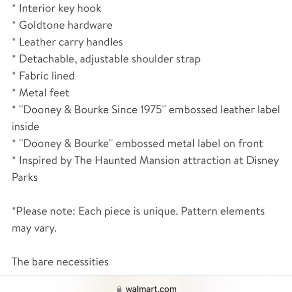 NWT Disney The Haunted Mansion Dooney & Burke Satchel Bag - Picture 6 of 7